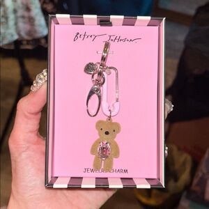 Betsy Johnson Bear 🐻 Gem 💎 Bag Charm, NWT!